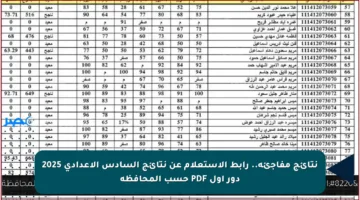 نتائج مفاجئة.. رابط الاستعلام عن نتائج السادس الإعدادي 2025 دور أول PDF حسب المحافظة